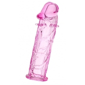 Розовая насадка фаллической формы - 12,5 см. - A-toys - в Салавате купить с доставкой