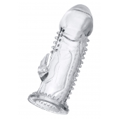 Прозрачная насадка на пенис с шипиками и коготком - 13,5 см. - A-toys - в Салавате купить с доставкой
