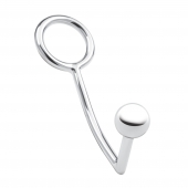 Кольцо на пенис с анальным стимулятором Stainless Steel Anal Hook   Cock Ring - BlueLine - в Салавате купить с доставкой