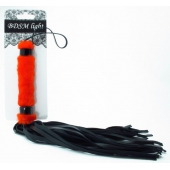 Нежная плеть с красным мехом BDSM Light - 43 см. - БДСМ Арсенал - купить с доставкой в Салавате
