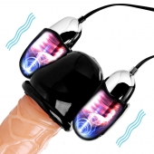 Черная стимулирующая насадка для головки полового члена Multi Speed Vibrating Penis Head Teaser - XR Brands - в Салавате купить с доставкой