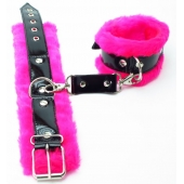 Оковы на ноги с розовым мехом BDSM Light - БДСМ Арсенал - купить с доставкой в Салавате