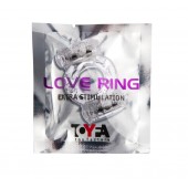 Прозрачное виброкольцо с двумя вибропульками - Toyfa Basic - в Салавате купить с доставкой