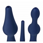 Набор из 3 универсальных насадок для анального душа Universal 3 Piece Silicone Enema Attachment Set - XR Brands - купить с доставкой в Салавате