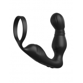 Черный вибростимулятор простаты с эрекционным кольцом Ass-Gasm Pro P-Spot Milker - Pipedream - в Салавате купить с доставкой