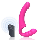 Розовый безремневой страпон Straples Strap-On Dildo - Erokay - купить с доставкой в Салавате