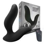 Черный вибромассажер простаты 3,5’’ Remote Control Curve P-spot Massager - 12 см. - Erokay - в Салавате купить с доставкой
