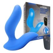 Синий вибромассажер простаты 3,5’’ Remote Control Curve P-spot Massager - 12 см. - Erokay - в Салавате купить с доставкой