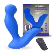 Синий вибромассажер простаты 3,5’’ Remote Control P-spot Massager - 12,5 см. - Erokay - в Салавате купить с доставкой