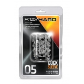 Прозрачная насадка с капельками STAY HARD COCK SLEEVE 05 CLEAR - Blush Novelties - в Салавате купить с доставкой