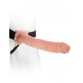 Фаллопротез телесного цвета Hollow Strap-On - 29 см. - Pipedream - купить с доставкой в Салавате