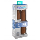 Коричневая насадка на член 2  Silicone X-tension - 20,3 см. - Pipedream - в Салавате купить с доставкой