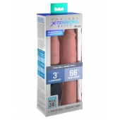 Телесная вибронасадка на член 3  Vibrating Mega X-tension with Remote - 22,9 см. - Pipedream - в Салавате купить с доставкой