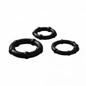 Набор из 3 черных эрекционных колец Babooom Ring Set - Adrien Lastic - в Салавате купить с доставкой