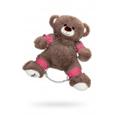 Бондажный набор: бурый мишка с розовыми оковами и наручниками - Pecado - купить с доставкой в Салавате