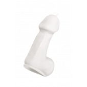 Белая свеча в форме пениса - 47 гр. - Pecado - купить с доставкой в Салавате