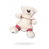 Бондажный набор: белый мишка с розовыми оковами и наручниками - Pecado - купить с доставкой в Салавате