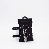 Черно-красные кожаные оковы - Crazy Handmade - купить с доставкой в Салавате