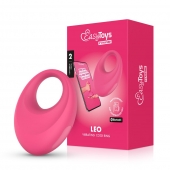 Розовое интерактивное эрекционное виброкольцо Leo - Easy toys - в Салавате купить с доставкой
