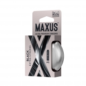 Черные утолщенные презервативы MAXUS Extra Strong с железным кейсом - 3 шт. - Maxus - купить с доставкой в Салавате
