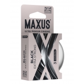 Черные утолщенные презервативы MAXUS Extra Strong с железным кейсом - 3 шт. - Maxus - купить с доставкой в Салавате