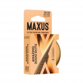 Точечные презервативы MAXUS 2000 Amazing Dots с железным кейсом - 3 шт. - Maxus - купить с доставкой в Салавате