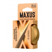 Точечные презервативы MAXUS 2000 Amazing Dots с железным кейсом - 3 шт. - Maxus - купить с доставкой в Салавате