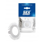 Эластичное эрекционное кольцо с шипиками и шариком - Sex Expert - в Салавате купить с доставкой
