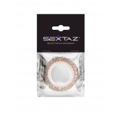 Эрекционное кольцо с бежевыми «ресничками» - Sextaz - в Салавате купить с доставкой