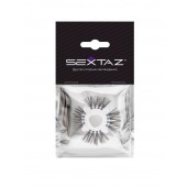 Эластичное эрекционное кольцо с черными «ресничками» - Sextaz - в Салавате купить с доставкой