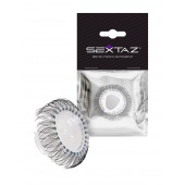 Эластичное эрекционное кольцо с длинными черными «ресничками» - Sextaz - в Салавате купить с доставкой