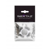 Эластичное кольцо с «ресничками» и 4 шариками - Sextaz - в Салавате купить с доставкой