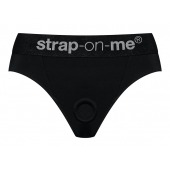 Черные трусики для насадок Heroine Lingerie Harness - size XL - Strap-on-me - купить с доставкой в Салавате