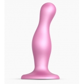 Розовая насадка Strap-On-Me Dildo Plug Curvy size M - Strap-on-me - купить с доставкой в Салавате