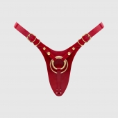 Красный пояс для фиксации насадок Strap-On-Me Leatherette Harness Fabulous - Strap-on-me - купить с доставкой в Салавате