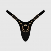 Черный пояс для фиксации насадок Strap-On-Me Leatherette Harness Fabulous - Strap-on-me - купить с доставкой в Салавате