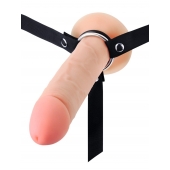 Мужской полый страпон на регулируемых ремешках - 22 см. - Sex Expert - купить с доставкой в Салавате