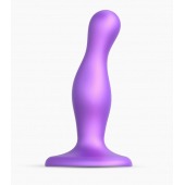Фиолетовая насадка Strap-On-Me Dildo Plug Curvy size S - Strap-on-me - купить с доставкой в Салавате