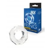 Прозрачное эрекционное кольцо в форме гайки - Sex Expert - в Салавате купить с доставкой