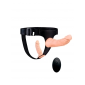 Женский страпон с 2 насадками, вибрацией и пультом ДУ - Erowoman-Eroman - купить с доставкой в Салавате