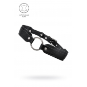 Черный кожаный чокер-ошейник со скруглёнными углами - Pecado - купить с доставкой в Салавате