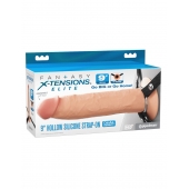 Телесный пустотелый фаллопротез 9’’ Hollow Silicone Strap-On - 24,1 см. - Pipedream - купить с доставкой в Салавате