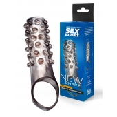 Дымчатая насадка на пенис с выпуклостями - 11 см. - Sex Expert - в Салавате купить с доставкой