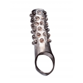 Дымчатая насадка на пенис с выпуклостями - 11 см. - Sex Expert - в Салавате купить с доставкой