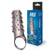 Дымчатая насадка на пенис с шипами и выпуклостями - 12 см. - Sex Expert - в Салавате купить с доставкой