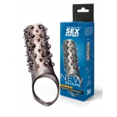 Дымчатая насадка на пенис с шипами и выпуклостями - 12,5 см. - Sex Expert - в Салавате купить с доставкой