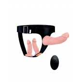 Женский страпон с 3 насадками и вибрацией - Erowoman-Eroman - купить с доставкой в Салавате