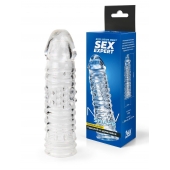 Прозрачная закрытая насадка на пенис - 17 см. - Sex Expert - в Салавате купить с доставкой