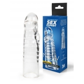 Прозрачная закрытая насадка на член - 15 см. - Sex Expert - в Салавате купить с доставкой