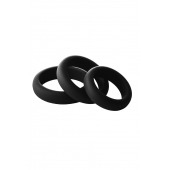 Набор из 3 черных эрекционных колец Smooth Silicone Cockring Pack - Dream Toys - в Салавате купить с доставкой